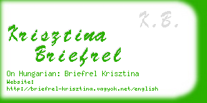 krisztina briefrel business card